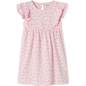 Print - Jurk - Multicolor - Jersey - Korte Mouwen - Ronde Hals