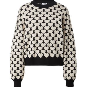 Noisy may Trui 'NMCHARLOTT'  zwart / wit