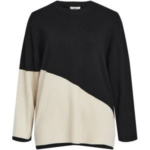 OBJECT Trui 'Ester'  crème / zwart