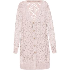 Sidona Gebreid vest  nude / wit