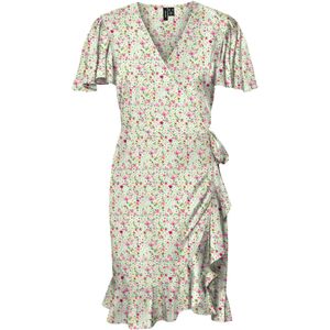 VERO MODA Jurk 'Emma'  pasteelgeel / mintgroen / pink / wit