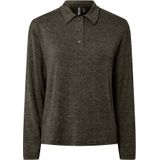 PIECES Shirt 'PCRitt'  bruin gemêleerd