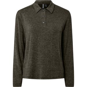 PIECES Shirt 'PCRitt'  bruin gemêleerd