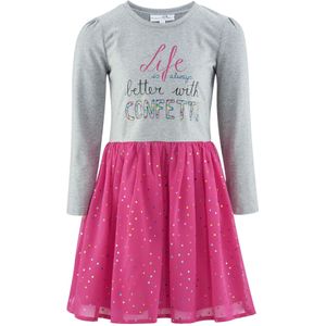 happy girls Jurk  blauw / grijs gemêleerd / donkerroze / zwart
