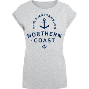 F4NT4STIC Shirt  grijs gemêleerd / petrol