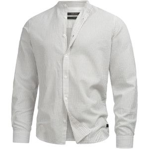 INDICODE JEANS Overhemd 'Cari'  grijs / wit