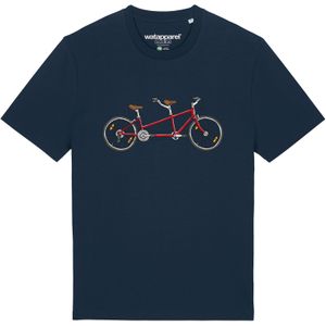 Watapparel Shirt ' Tandem '  donkerblauw / bruin / rood