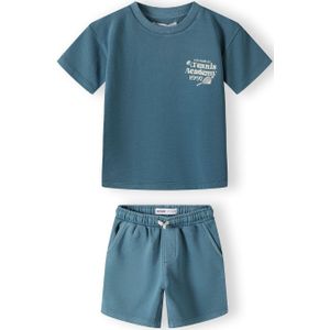 MINOTI Set  donkergroen / wit