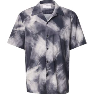 SELECTED Overhemd 'SLHREGAIR'  grijs / lichtgrijs / zwart