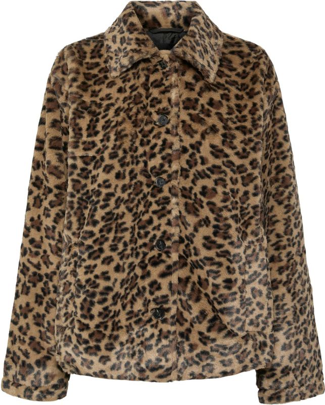 PIECES Tussenjas 'PCROBYN'  bruin / lichtbruin / zwart