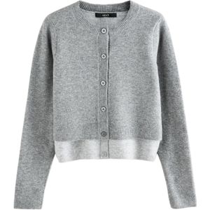 Next Gebreid vest  lichtgrijs / grijs gemêleerd