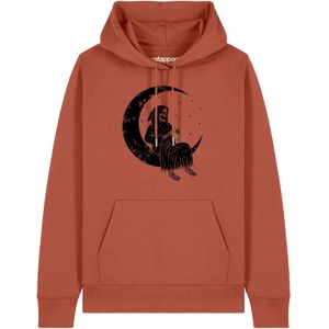 Watapparel Sweatshirt ' Pizza for life '  lichtbruin / zwart