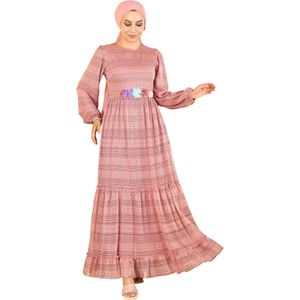 MODAMIHRAM Jurk  beige / turquoise / lila / oudroze