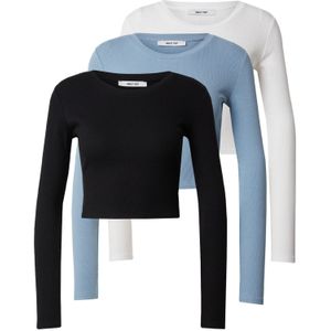 ABOUT YOU Shirt 'Loretta'  blauw / zwart / wit