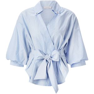 Rich & Royal Blouse  lichtblauw / wit