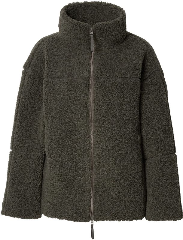 Gina Tricot Fleece jas 'Pile'  bruin gemêleerd