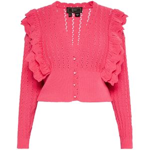 faina Gebreid vest  pitaja roze