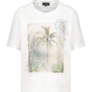 monari - Shirt - Grijs Lichtgroen Wit - T-shirt