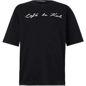 Karl Lagerfeld Shirt 'Karl Lagerfeld x Jorge Parra'  zwart / wit