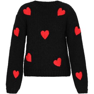 MYMO Oversized trui 'Young Fashion'  rood / zwart