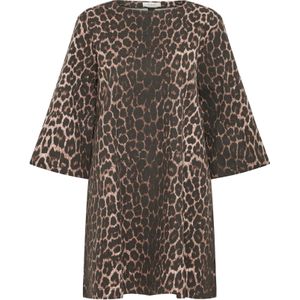 b.young Jurk 'BYKENNA'  bruin / cappuccino / zwart