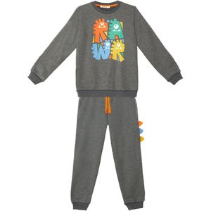 Denokids Trainingspak 'Rawr Spikes'  antraciet