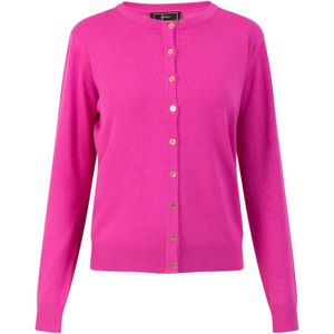 faina Gebreid vest  fuchsia