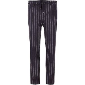 Distretto12 Broek 'Paco'  marine / wit