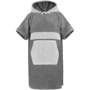 normani Badjas kort  lichtgrijs / donkergrijs