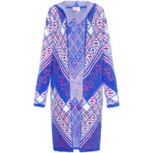 IZIA Gebreid vest  blauw / rood / offwhite