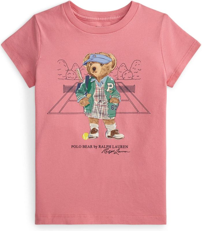 Polo Ralph Lauren T-Shirt - Vervaagde pioen m. Knuffel - Polo Ralph Lauren - 2 jaar (92) - T-Shirts