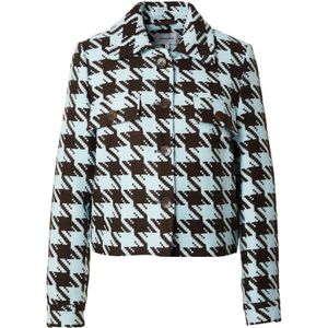 MORE & MORE Tussenjas  lichtblauw / chocoladebruin