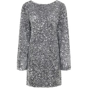 JDY - Korte Jurk - Velours - Pailletten Detail - Regular Fit