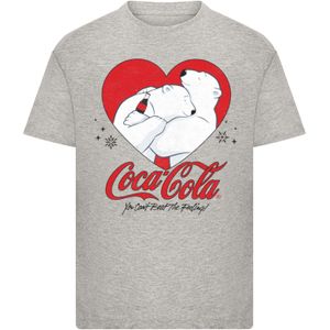 F4NT4STIC Shirt 'Coca Cola Hugging Bears'  grijs / gemengde kleuren