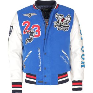 TOP GUN Tussenjas '23004'  blauw / oranje / zwart / wit