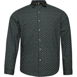 Campus Sutra Overhemd 'Walker'  grijs / groen / zwart