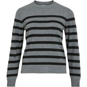 VILA Trui 'VIKerry'  grijs / zwart