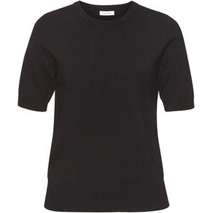 Lascana - Trui - Zwart - Korte Mouwen - Ruimvallend