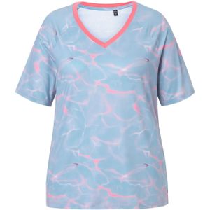 Ulla Popken Shirt  lichtblauw / pastelroze
