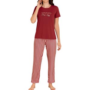 fashionshowcase Pyjama 'LOVELOUNGE'  bordeaux