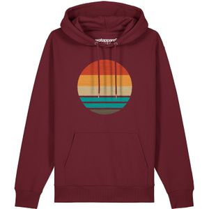 Watapparel Sweatshirt ' Retro Sunset Ocean '  gemengde kleuren / bourgogne