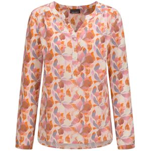 Goldner Blouse  crème / donkerblauw / bruin / oranje