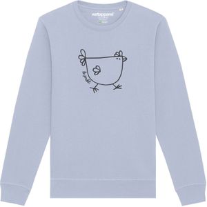 Watapparel Sweatshirt ' Le poulet - das Huhn '  lichtblauw / zwart