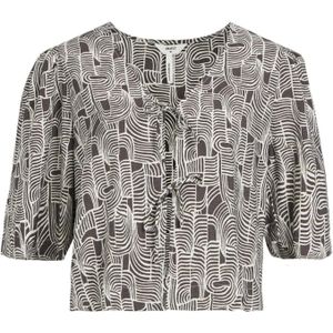 OBJECT Blouse 'Daya'  antraciet / natuurwit