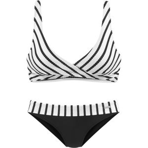 Look - Beugelbikini - Zwart - Wit - Met Sluiting Achter