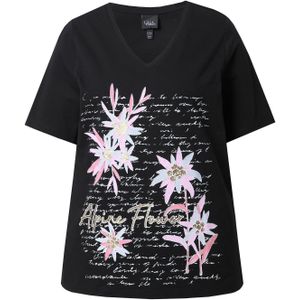 Ulla Popken Shirt  rosa / zwart