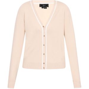 faina Gebreid vest  beige / wit