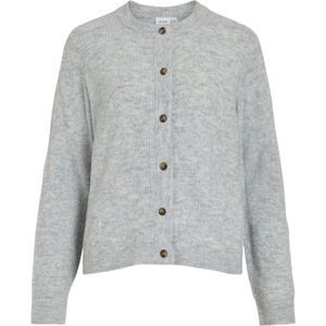 VILA Gebreid vest  lichtgrijs