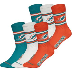 Huddle Sokken 'Miami Dolphins Crew'  blauw / oranje / wit