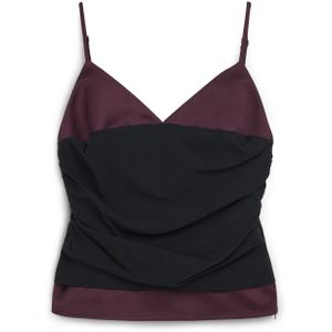 Twist Top  bourgogne / zwart